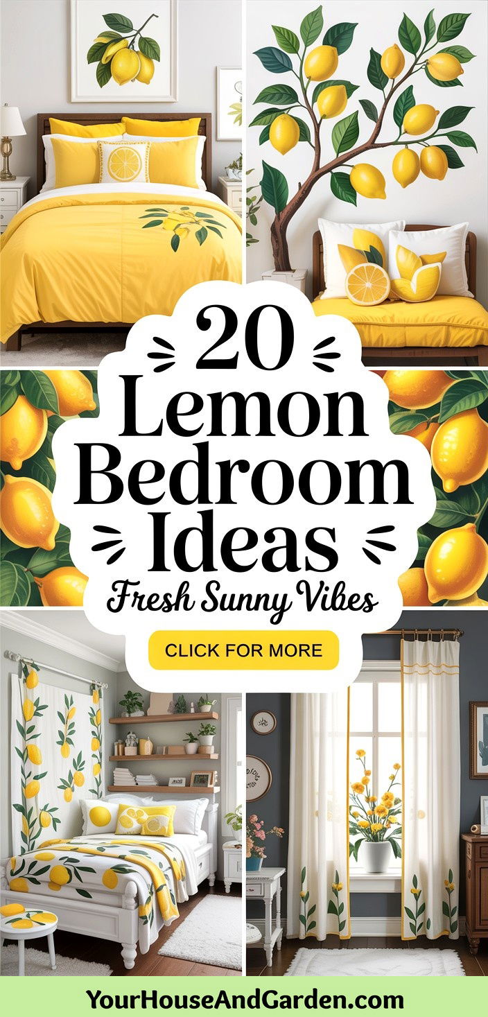 20 Lemon Bedroom Ideas for Bright and Cheery Decor Schemes - 20 Lemon Bedroom Ideas for Bright & Cheery Decor Schemes