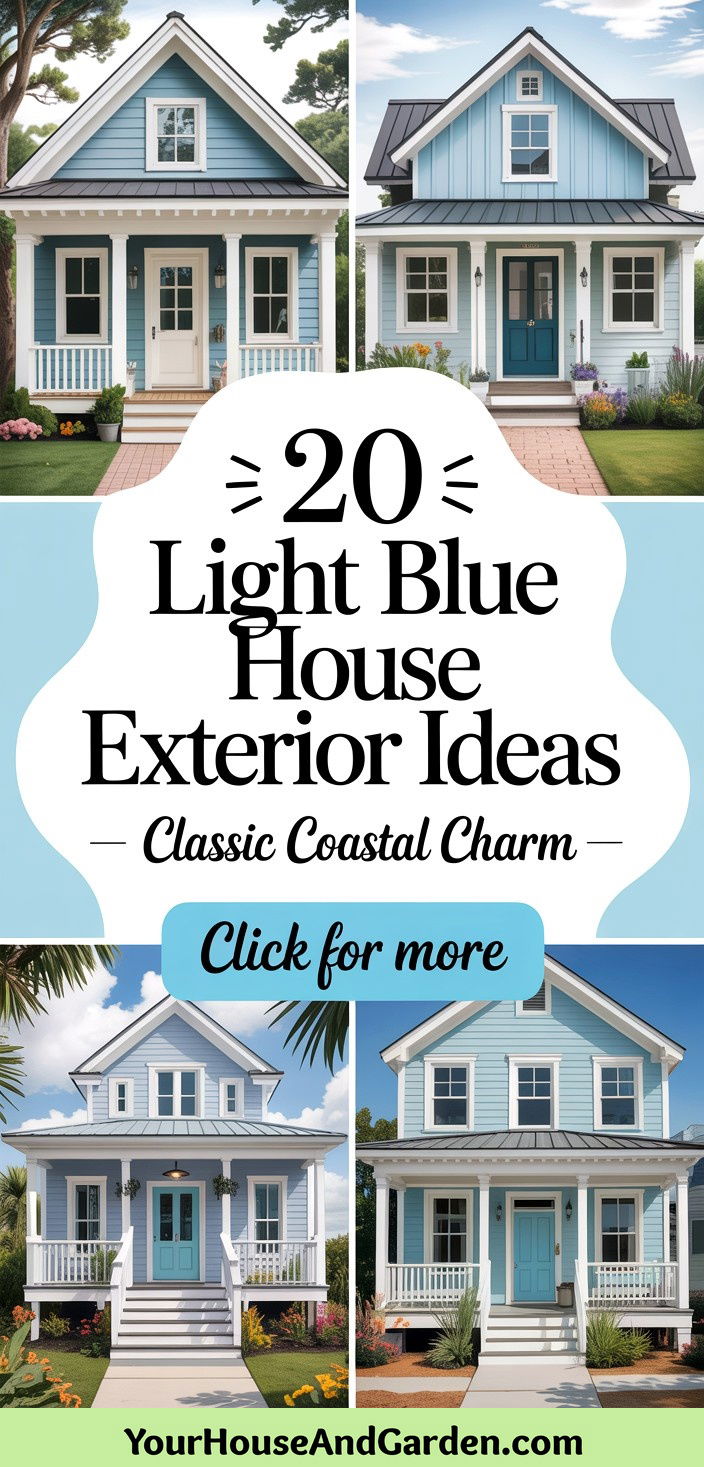 20 Light Blue House Exterior Ideas Coastal Charm