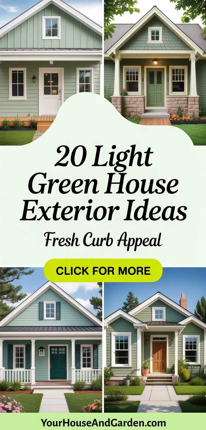 20 Light Green House Exterior Ideas for Fresh Curb Appeal - 20 Light Green House Exterior Ideas for Fresh Curb Appeal