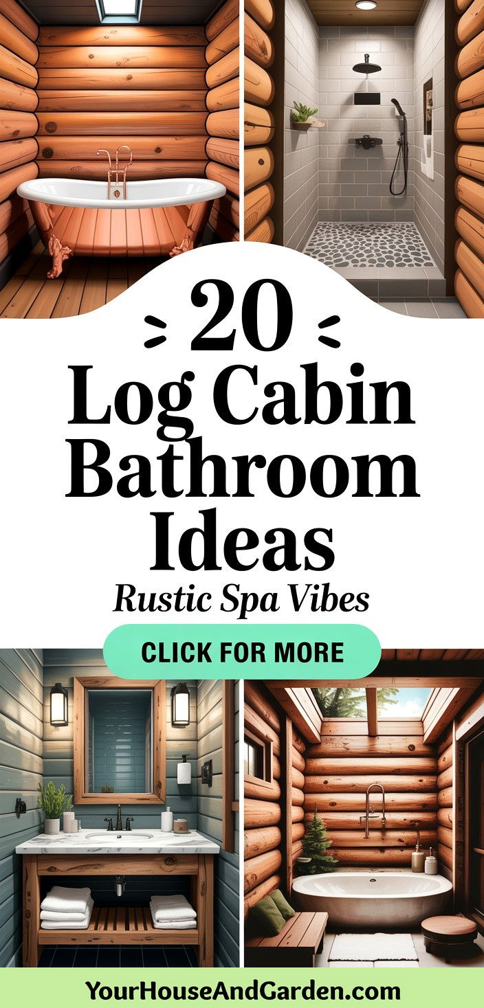 20 Log Cabin Bathroom Ideas for Rustic Nature Retreats - 20 Log Cabin Bathroom Ideas for Rustic Nature Retreats