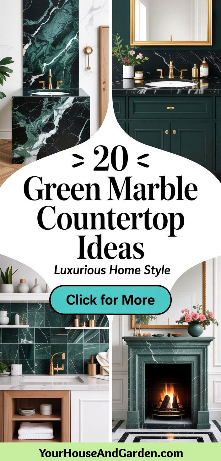 20 Luxurious Green Marble Countertop Design Inspirations - 20 Luxurious Green Marble Countertop Design Inspirations