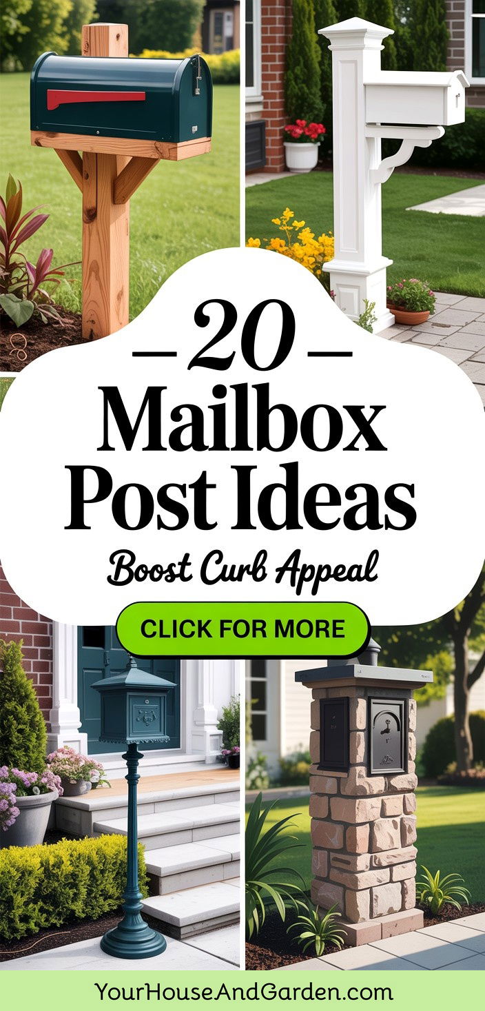 20 Mailbox Post Ideas Enhance Your Homes Curb Appeal Today