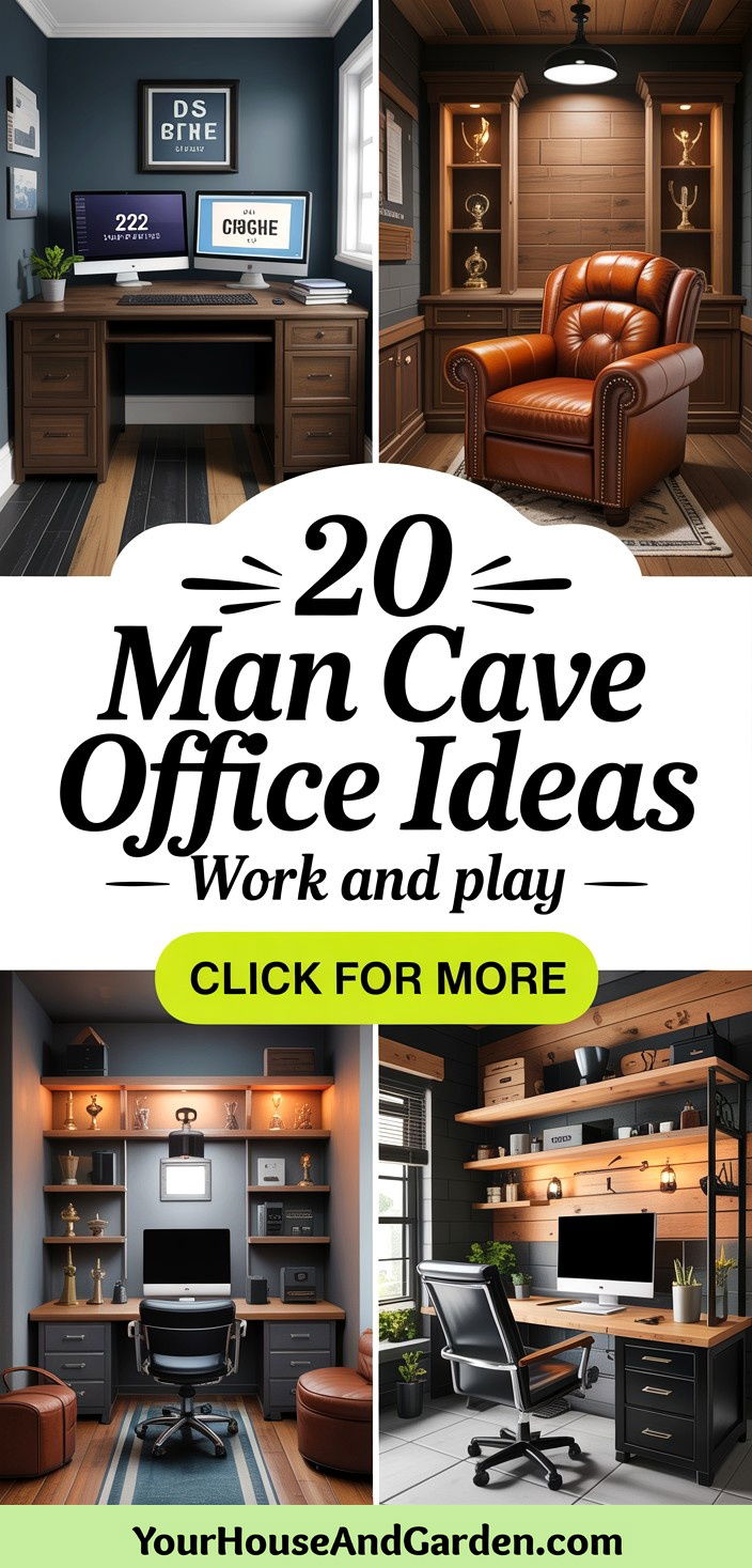 20 Man Cave Office Ideas Productive and Masculine Space