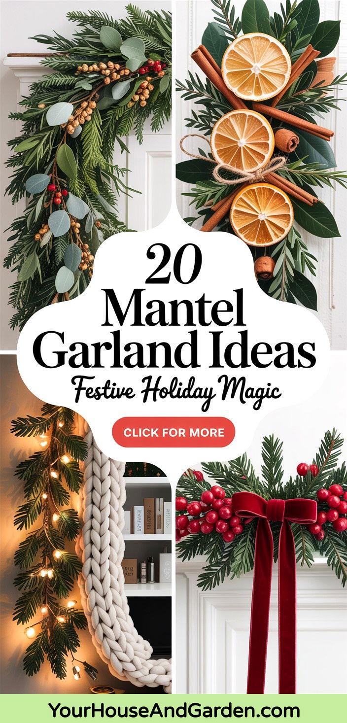 20 Mantel Garland Ideas Festive Decor Inspiration