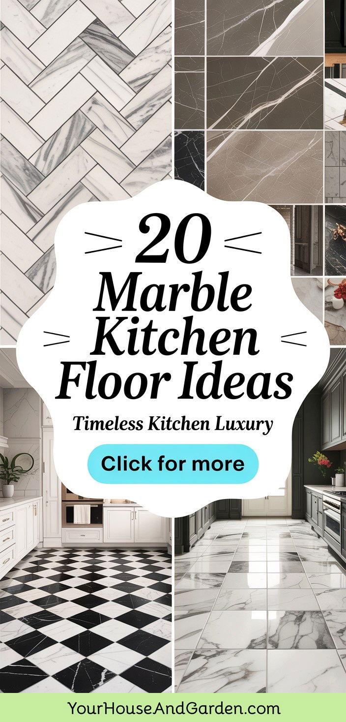 20 Marble Kitchen Floor Ideas Elegant and Durable Style