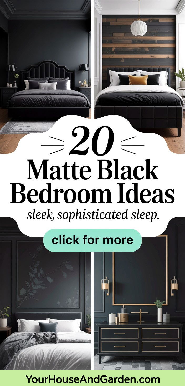 20 Matte Black Bedroom Ideas Sleek and Sophisticated Style