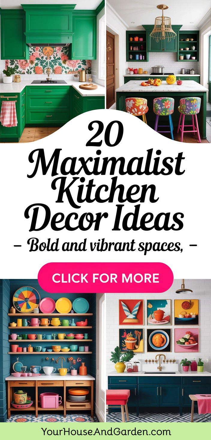 20 Maximalist Kitchen Decor Ideas for Bold and Vibrant Spaces - 20 Maximalist Kitchen Decor Ideas for Bold & Vibrant Spaces