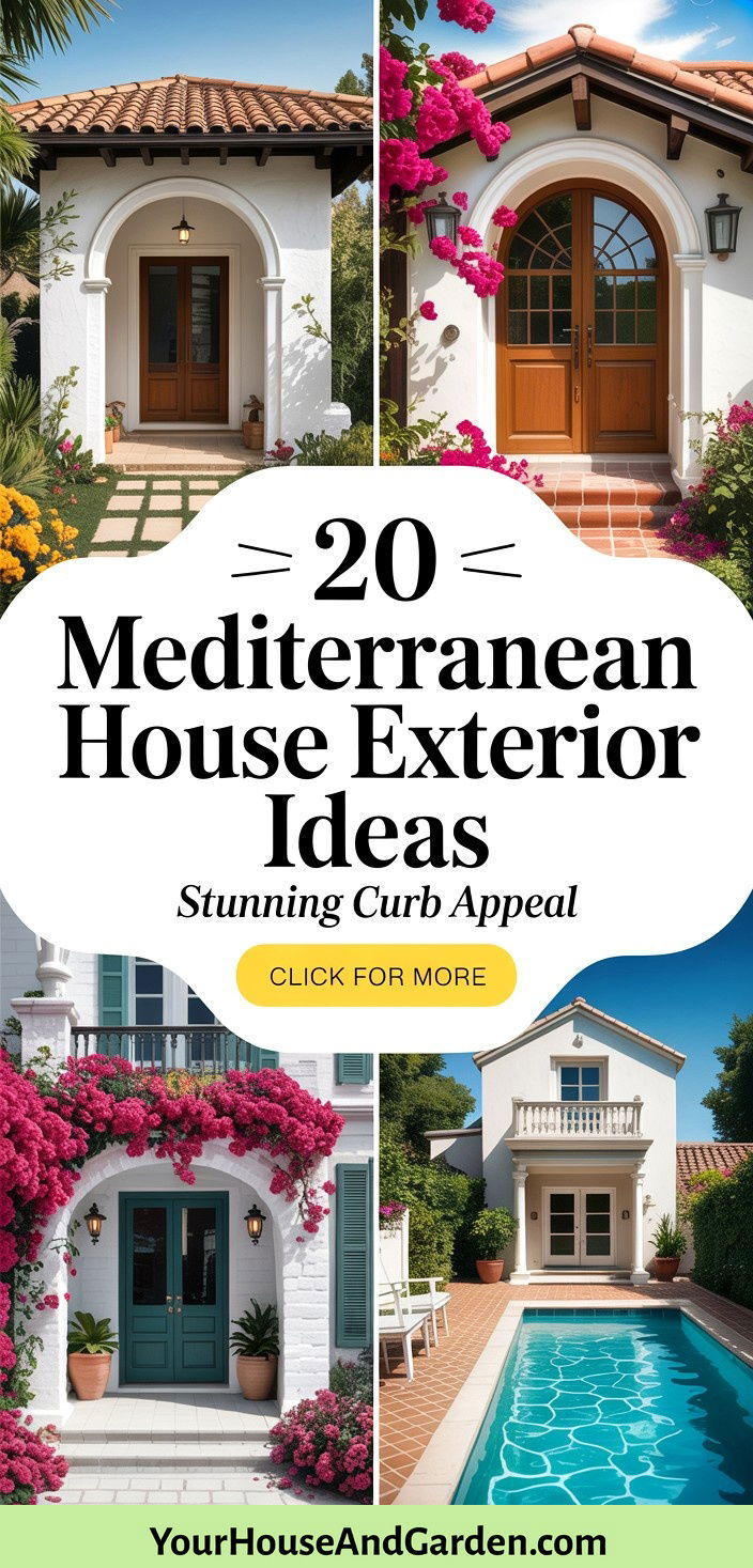20 Mediterranean House Exterior Ideas for Stunning Curb Appeal - 20 Mediterranean House Exterior Ideas for Stunning Curb Appeal