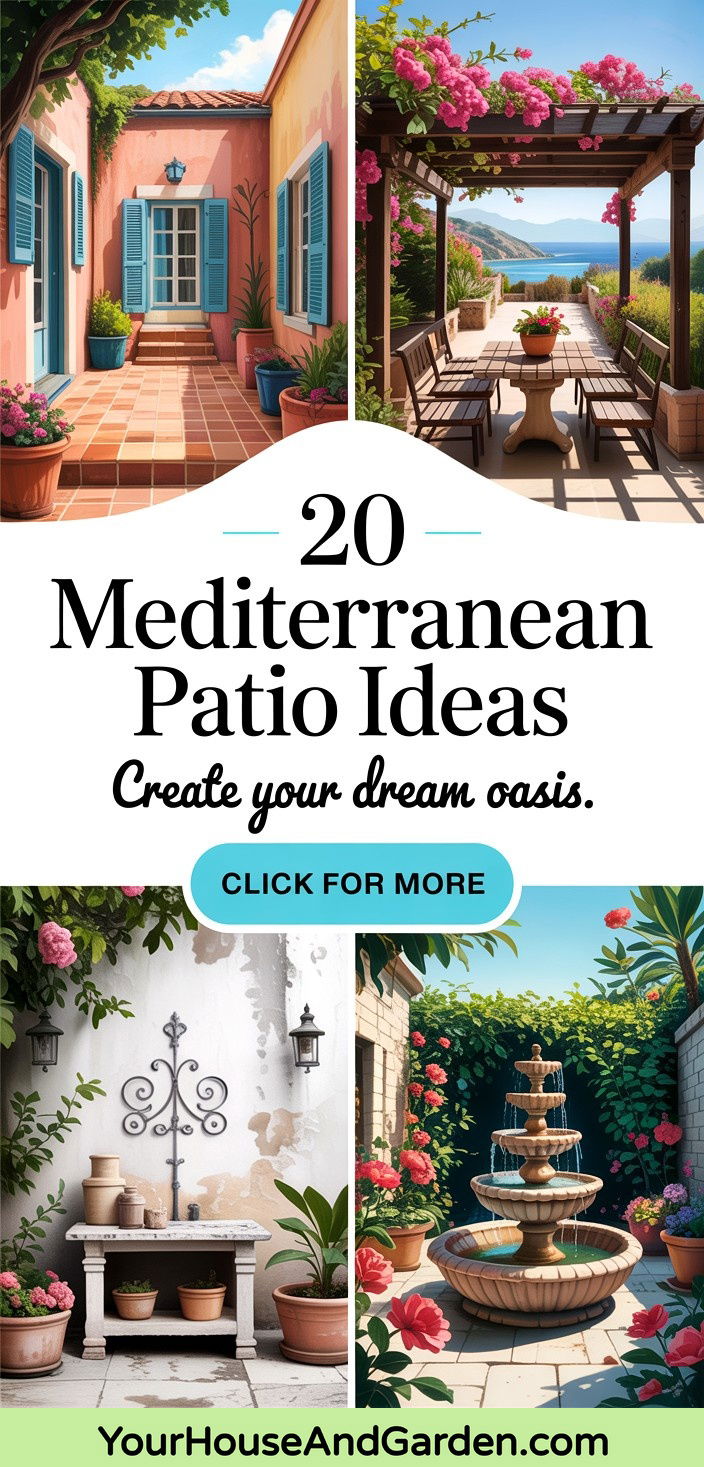 20 Mediterranean Patio Ideas to Create Your Dream Outdoor Oasis - 20 Mediterranean Patio Ideas to Create Your Dream Outdoor Oasis