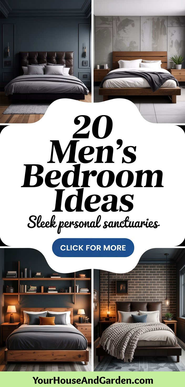 20 Mens Bedroom Ideas for Sleek Masculine Personal Sanctuaries - 20 Men's Bedroom Ideas for Sleek, Masculine Personal Sanctuaries