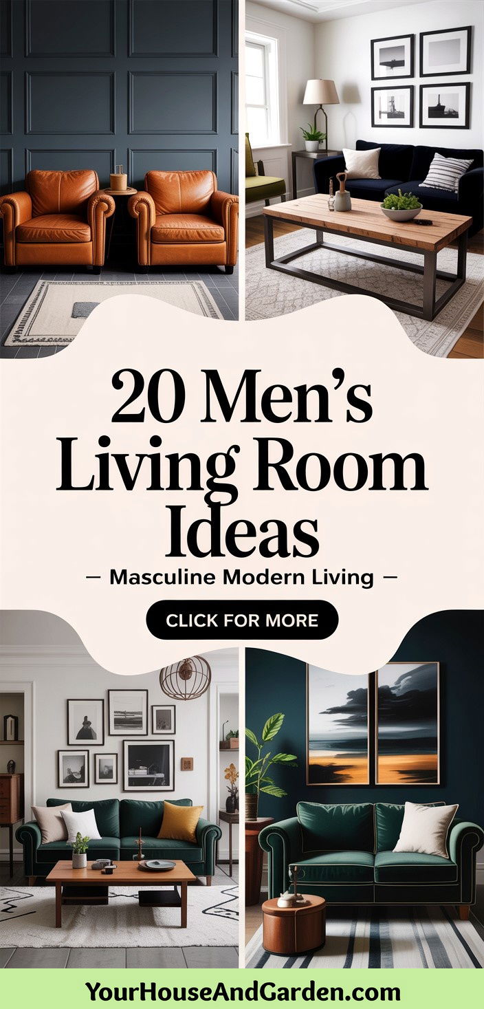 20 Mens Living Room Ideas Masculine and Modern Spaces