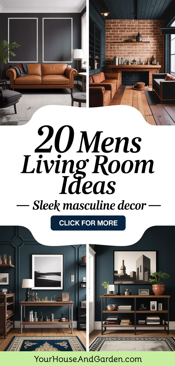 20 Mens Living Room Ideas Sleek and Masculine Decor