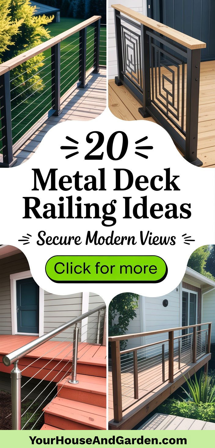 20 Metal Deck Railing Ideas Modern and Secure Designs