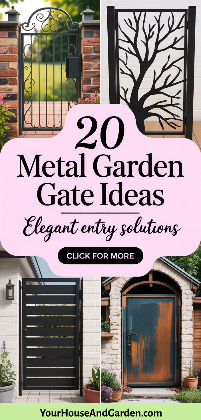 20 Metal Garden Gate Ideas for Elegant and Durable Entrances - 20 Metal Garden Gate Ideas for Elegant and Durable Entrances