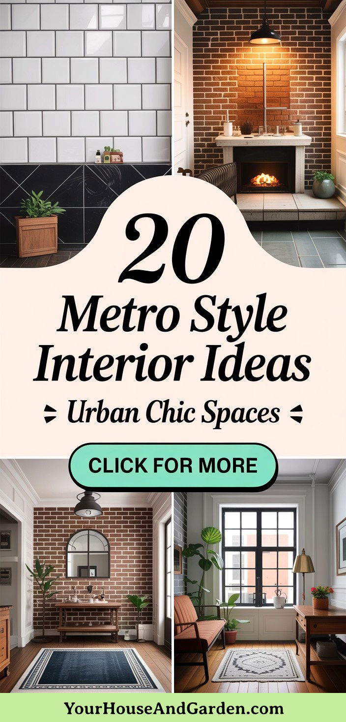 20 Metro Style Interior Ideas Urban Chic and Modern Flair