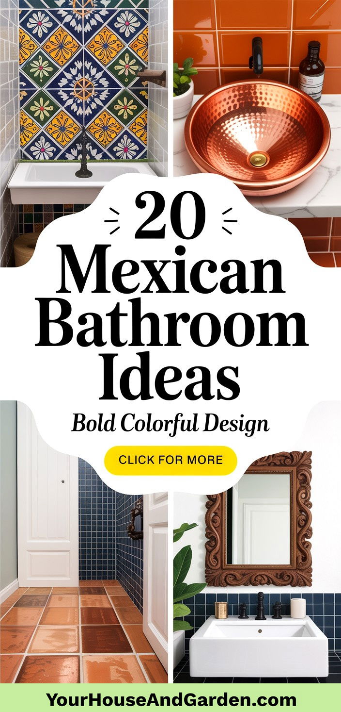 20 Mexican Bathroom Ideas Colorful and Cultural Styles