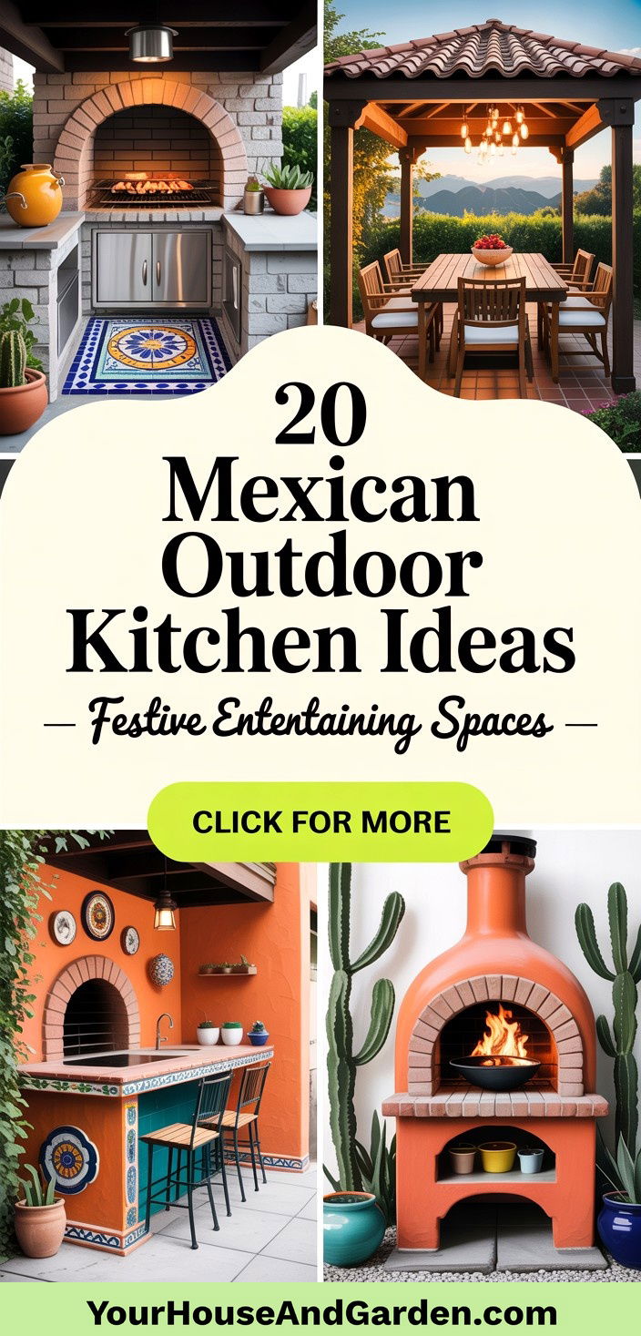 20 Mexican Outdoor Kitchen Ideas for Festive Entertaining - 20 Mexican Outdoor Kitchen Ideas for Festive Entertaining