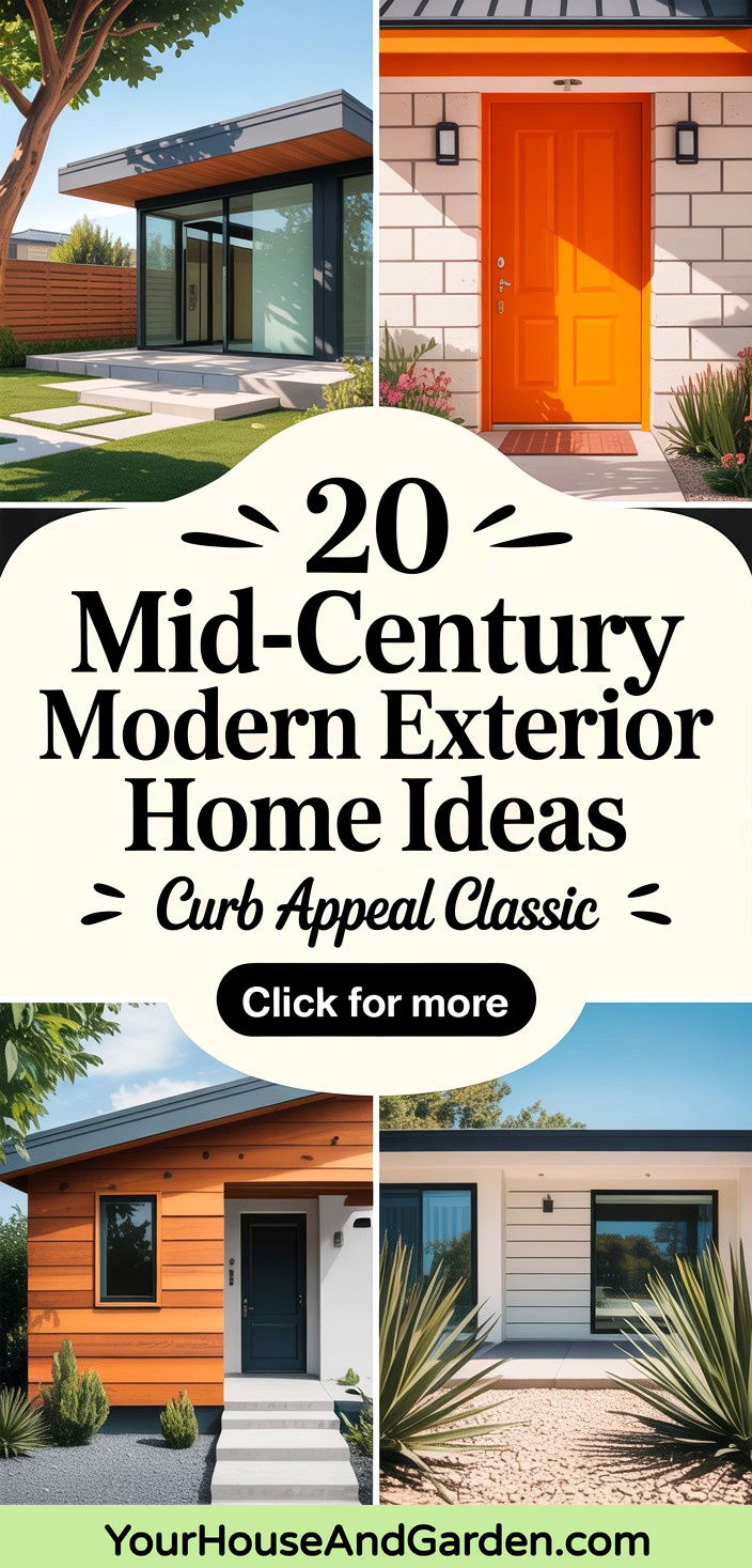 20 Mid-Century Modern Exterior Home Ideas Retro Facades