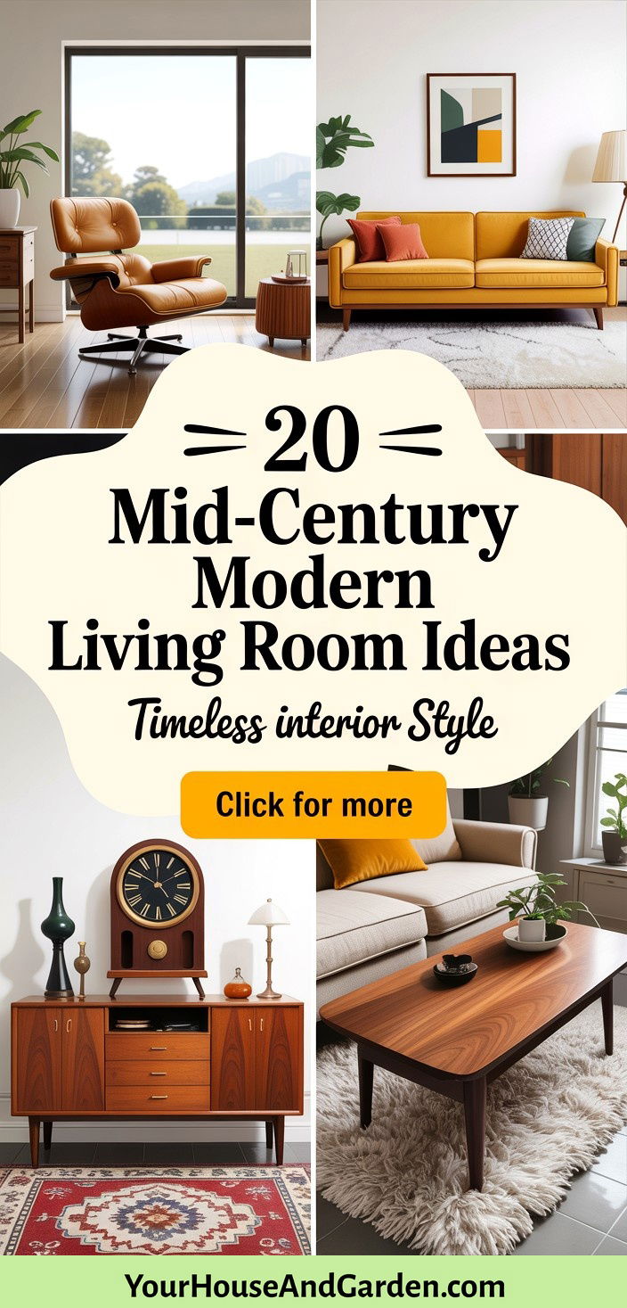 20 Mid-Century Modern Living Room Ideas for Timeless Style - 20 Mid-Century Modern Living Room Ideas for Timeless Style
