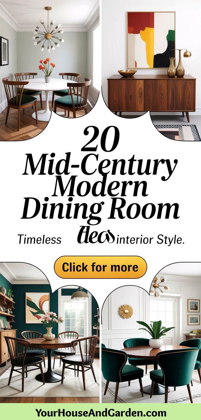 20 Mid-century Modern Dining Rooms Timeless Elegance