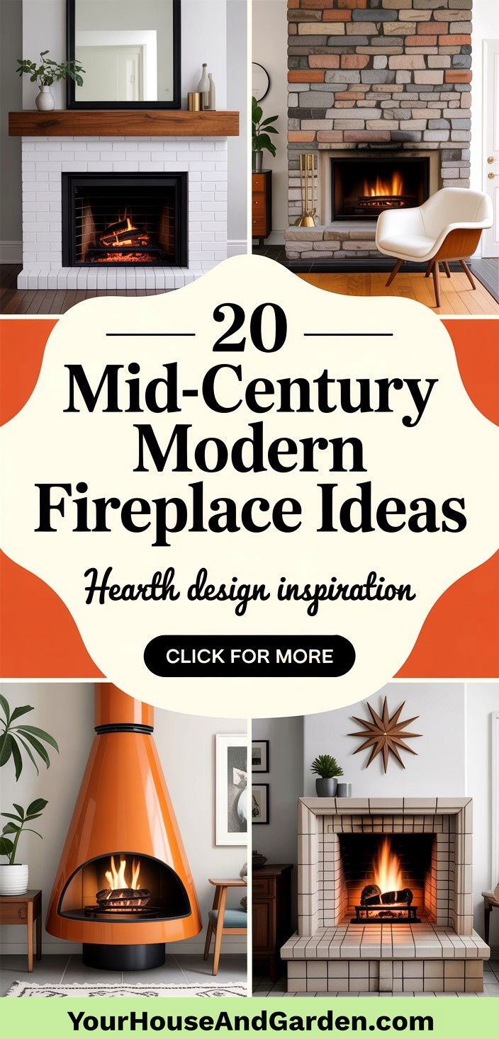20 Mid-century Modern Fireplace Ideas to Elevate Your Hearth - 20 Mid-century Modern Fireplace Ideas to Elevate Your Hearth