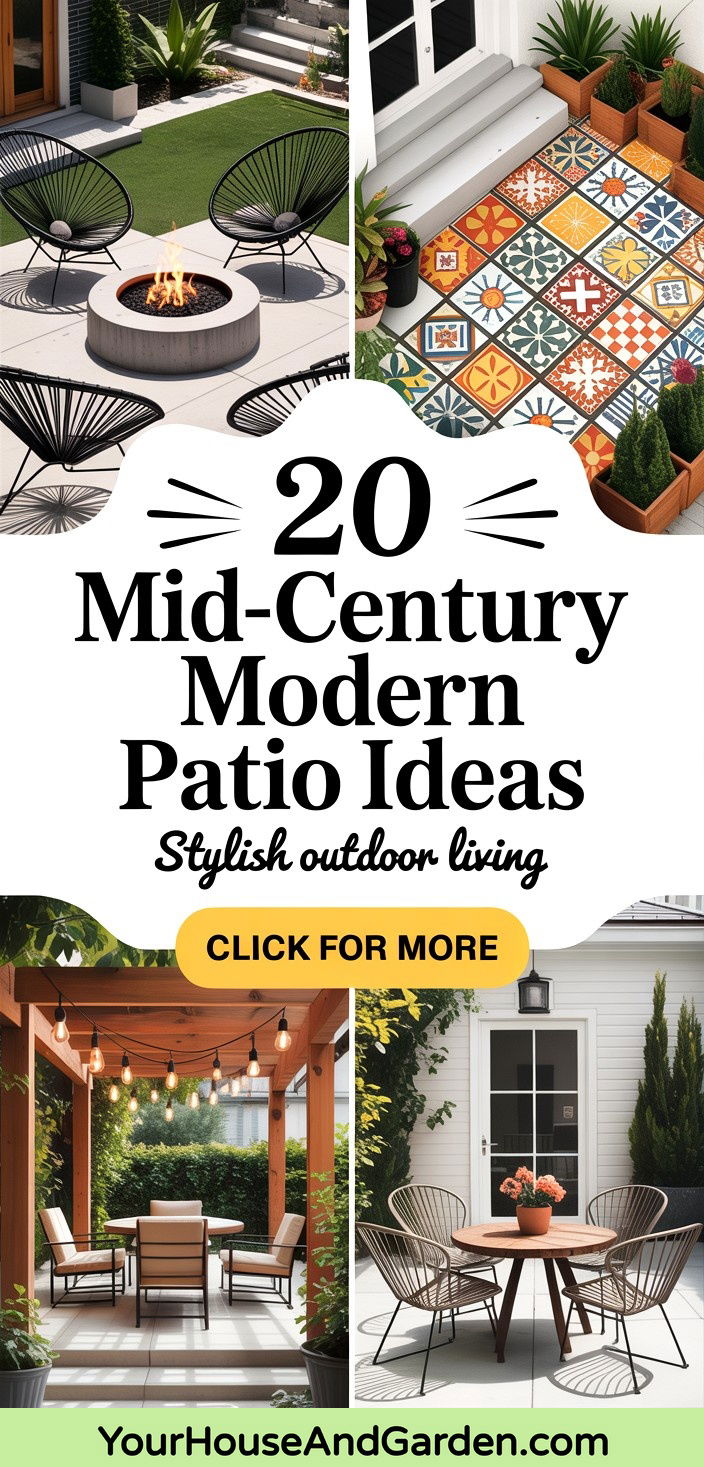 20 Mid-century Modern Patio Ideas for Stylish Outdoor Spaces - 20 Mid-century Modern Patio Ideas for Stylish Outdoor Spaces