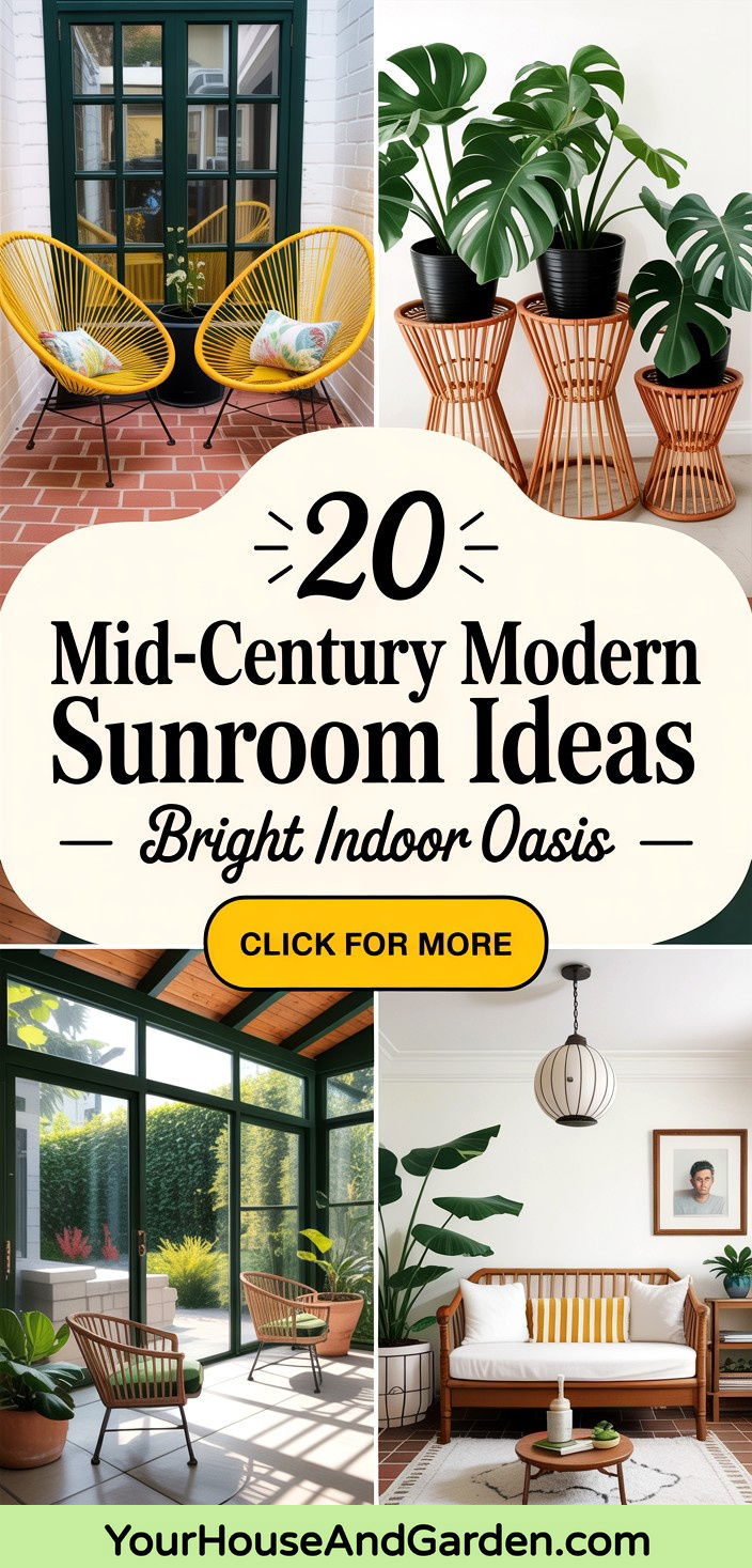 20 Mid-century Modern Sunroom Ideas for Bright Indoor Oasis - 20 Mid-century Modern Sunroom Ideas for Bright Indoor Oasis