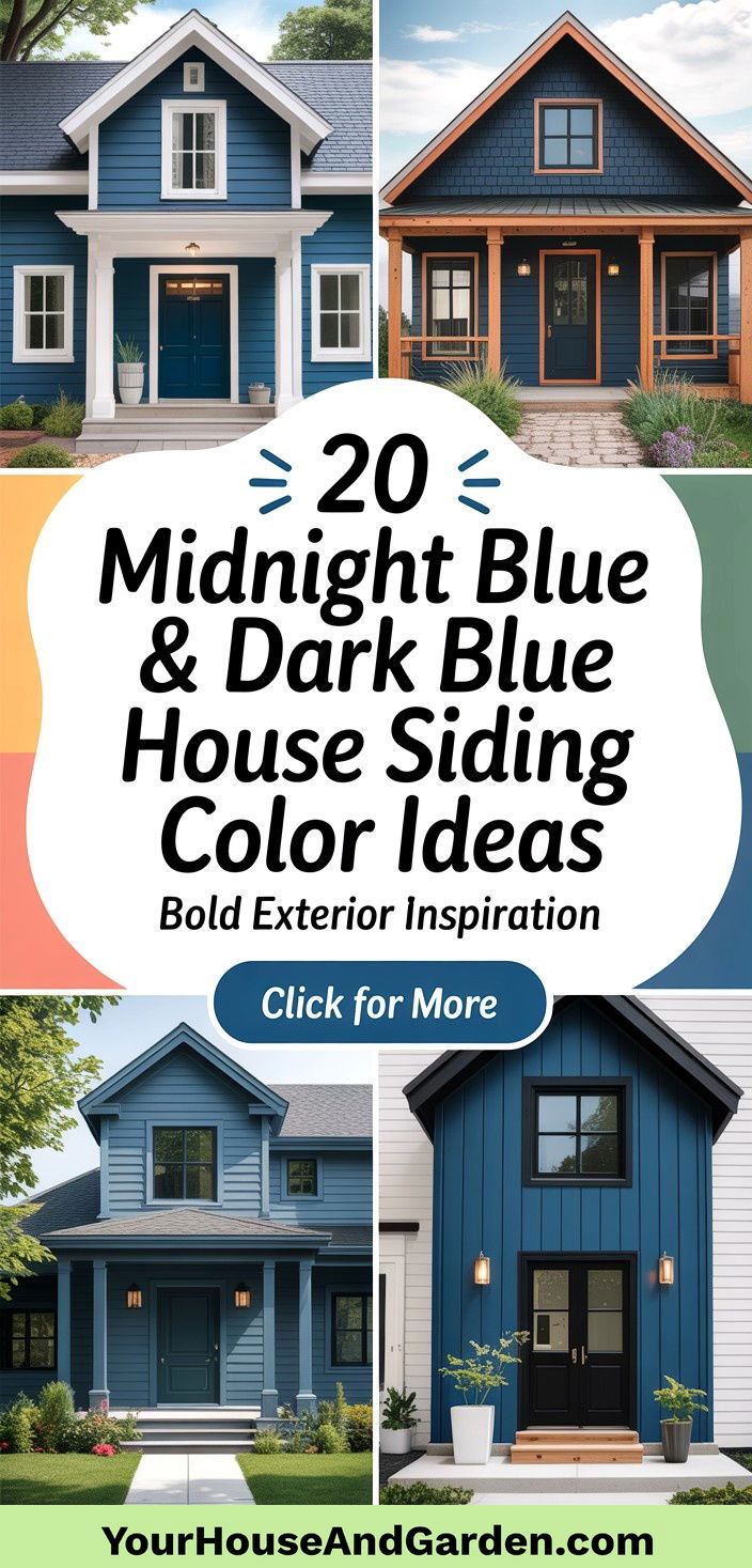 20 Midnight Blue and Dark Blue House Siding Color Ideas - 20 Midnight Blue & Dark Blue House Siding Color Ideas