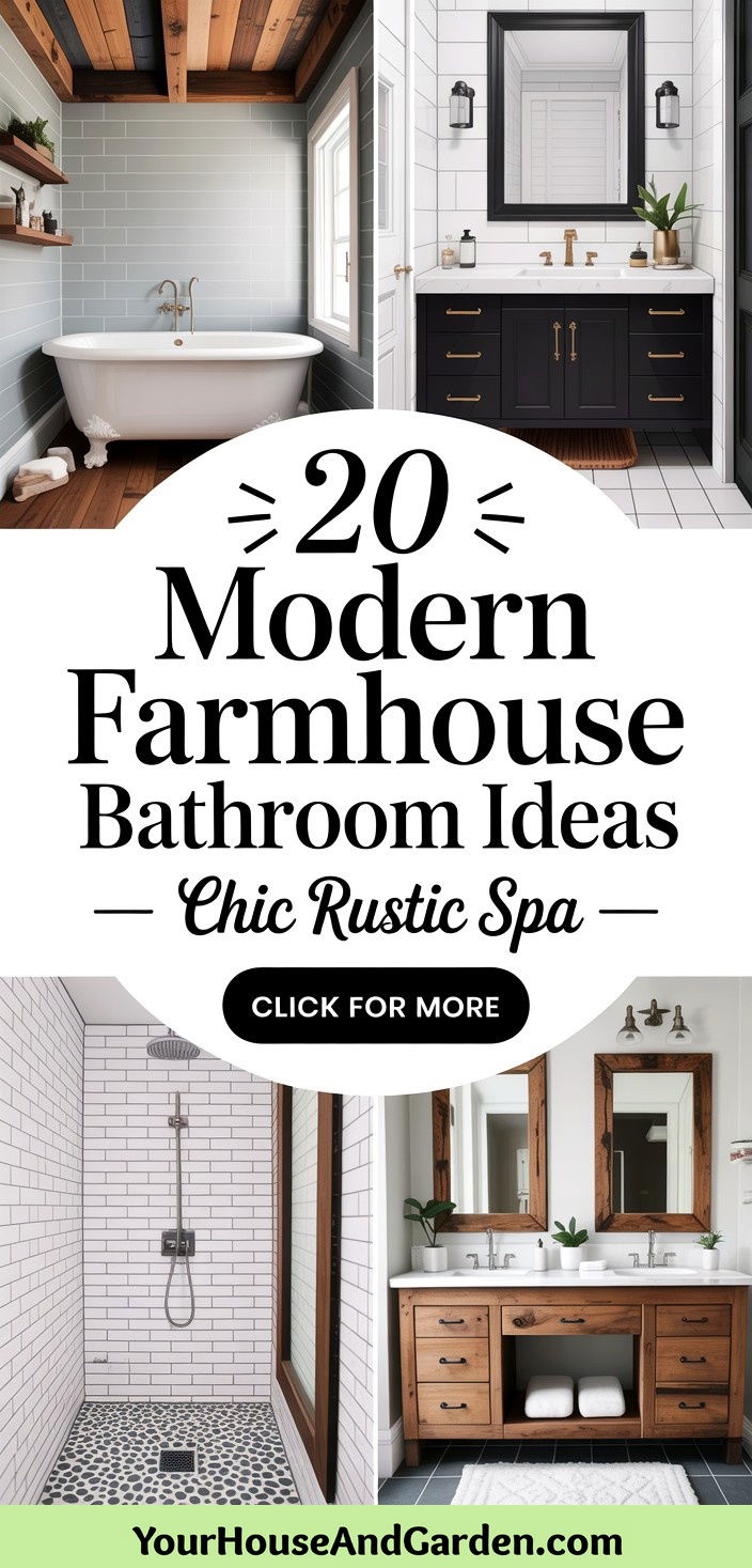 20 Modern Farmhouse Bathroom Ideas Rustic Chic Inspiration