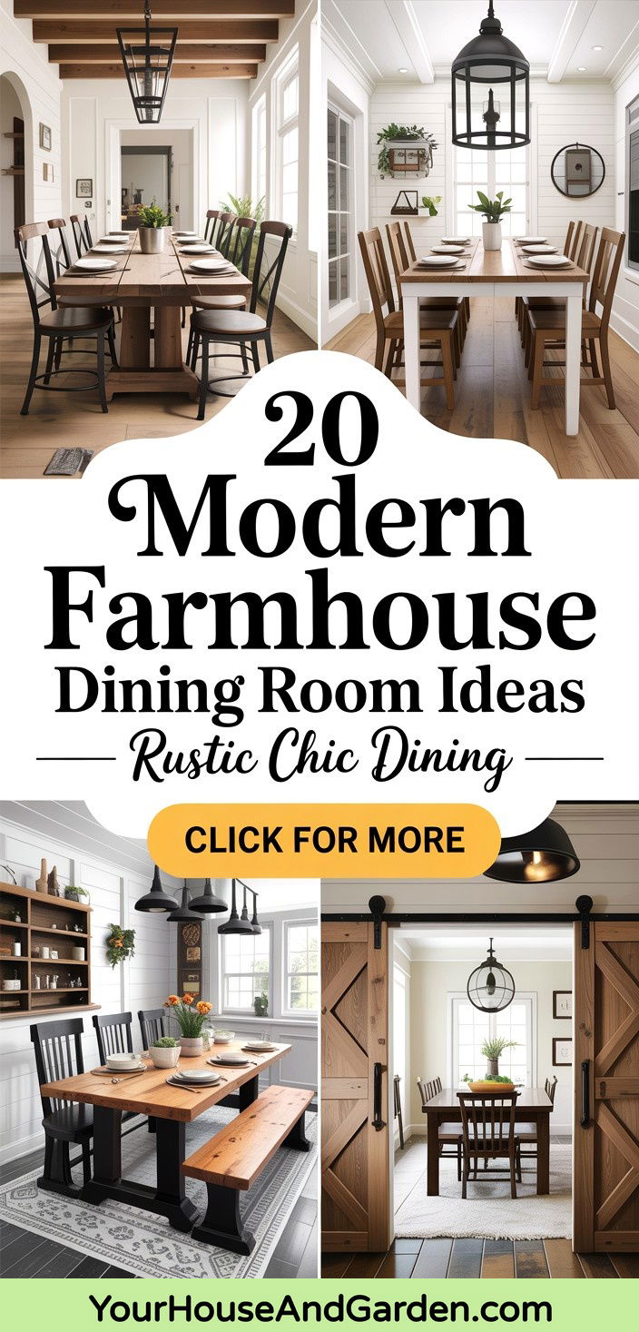 20 Modern Farmhouse Dining Room Ideas Chic Rustic Style