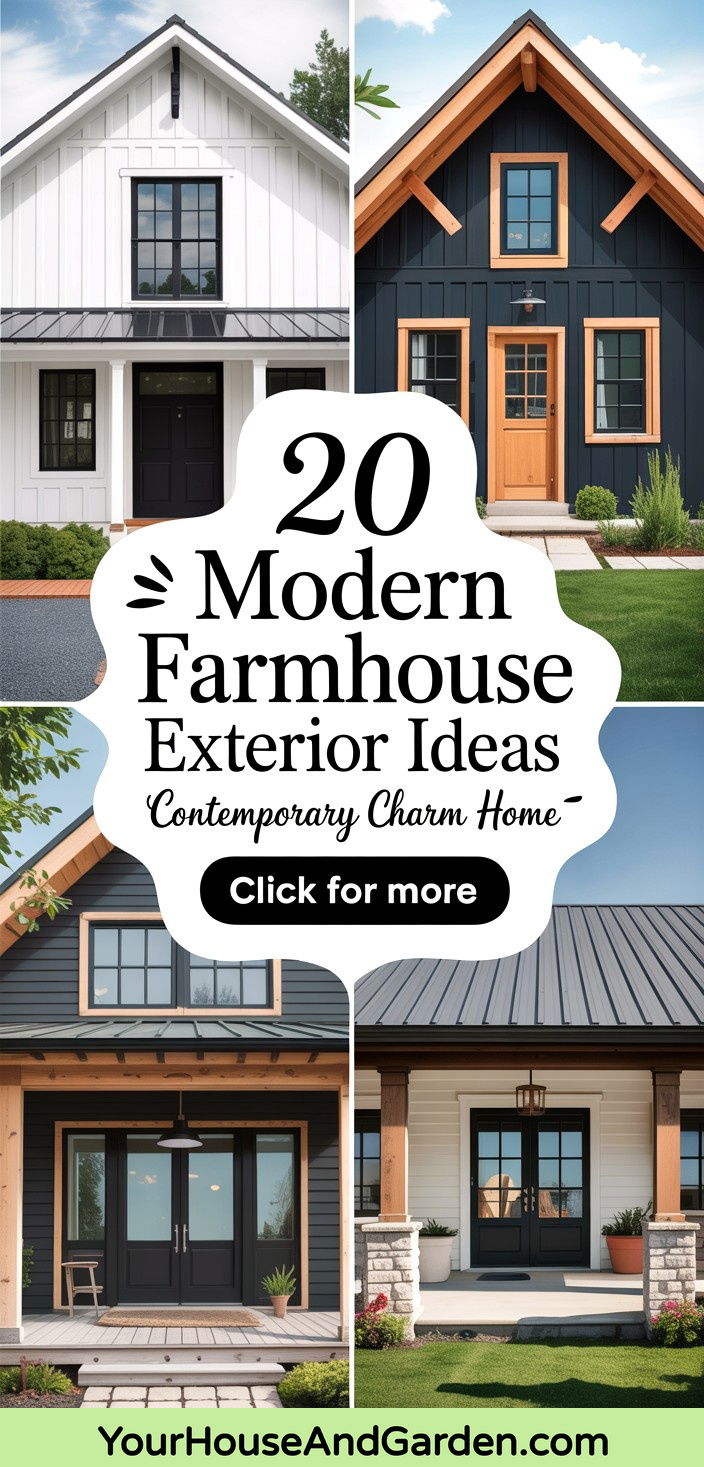 20 Modern Farmhouse Exterior Ideas for Contemporary Charm - 20 Modern Farmhouse Exterior Ideas for Contemporary Charm