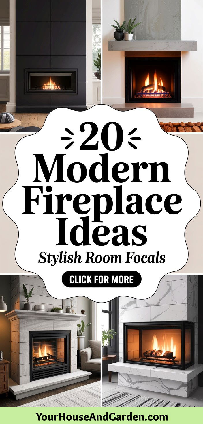 20 Modern Fireplace Ideas for Stylish Living Room Focal - 20 Modern Fireplace Ideas for Stylish Living Room Focal