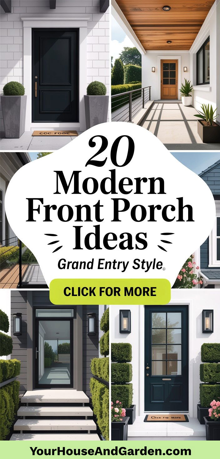 20 Modern Front Porch Ideas for a Welcoming Entrance - 20 Modern Front Porch Ideas for a Welcoming Entrance
