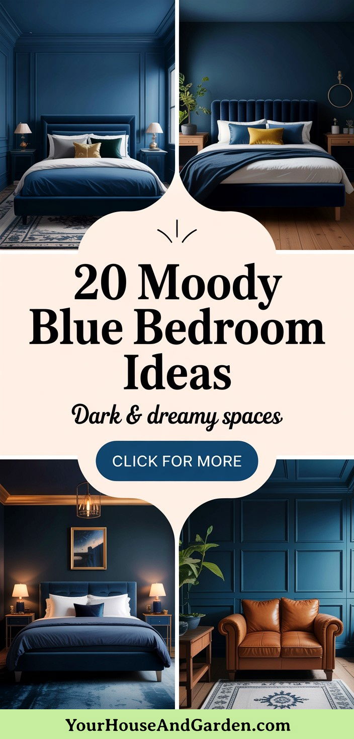 20 Moody Blue Bedroom Ideas for a Serene Sanctuary - 20 Moody Blue Bedroom Ideas for a Serene Sanctuary