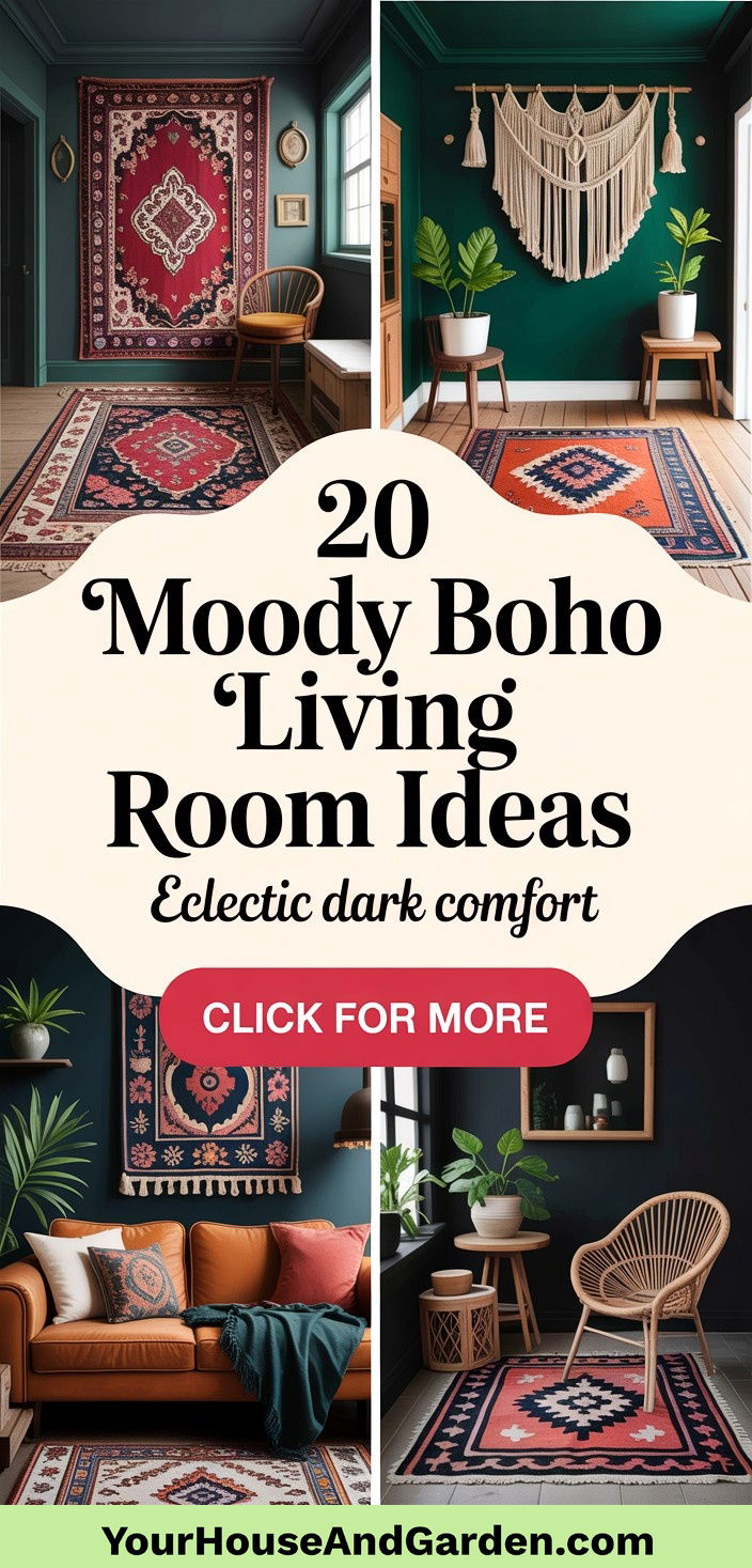 20 Moody Boho Living Room Ideas for Eclectic Comfort - 20 Moody Boho Living Room Ideas for Eclectic Comfort