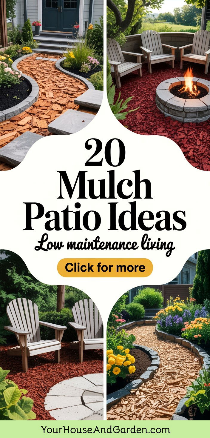 20 Mulch Patio Ideas Natural and Low-Maintenance Outdoor Designs