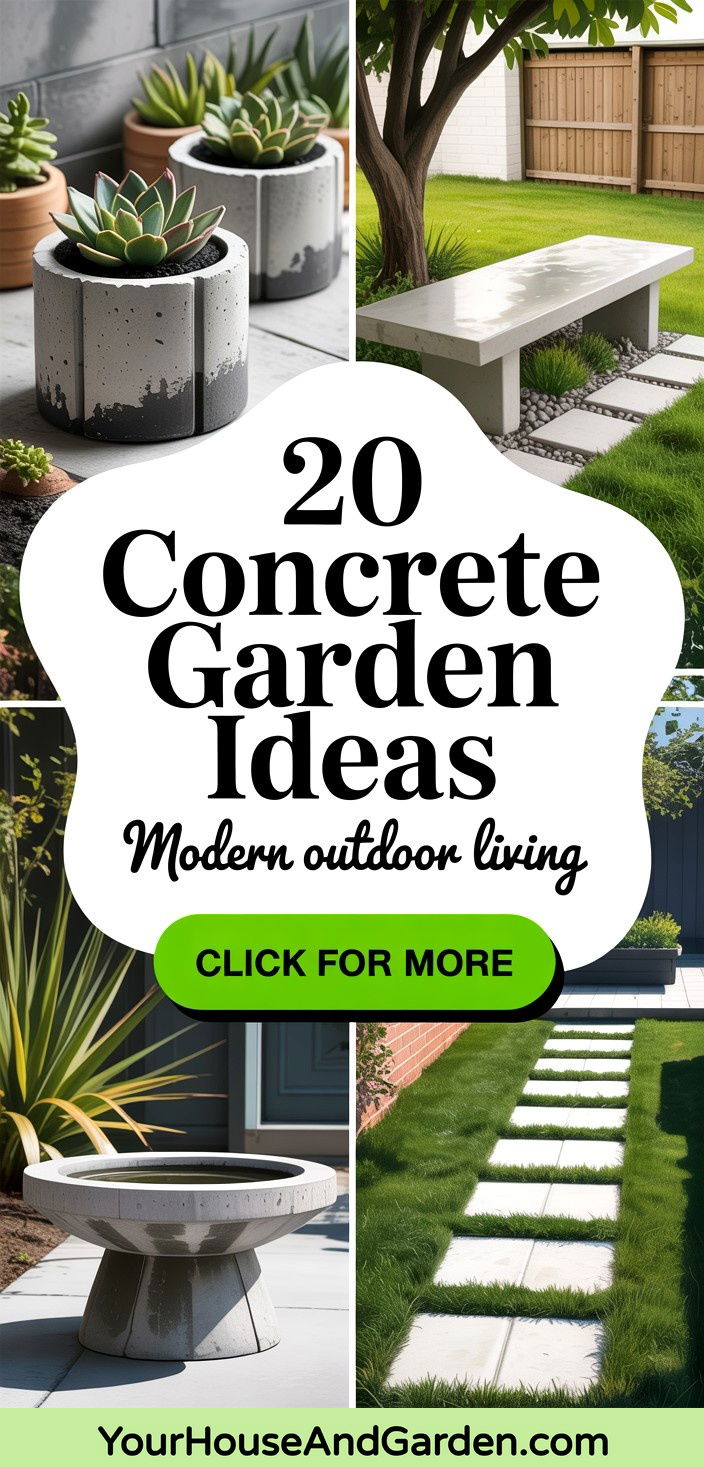 20 Must-See Concrete Garden Ideas for Outdoor Spaces - 20 Must-See Concrete Garden Ideas for Outdoor Spaces