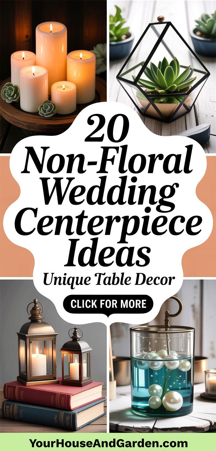 20 Non-Floral Wedding Centerpiece Ideas Unique Table Decorations