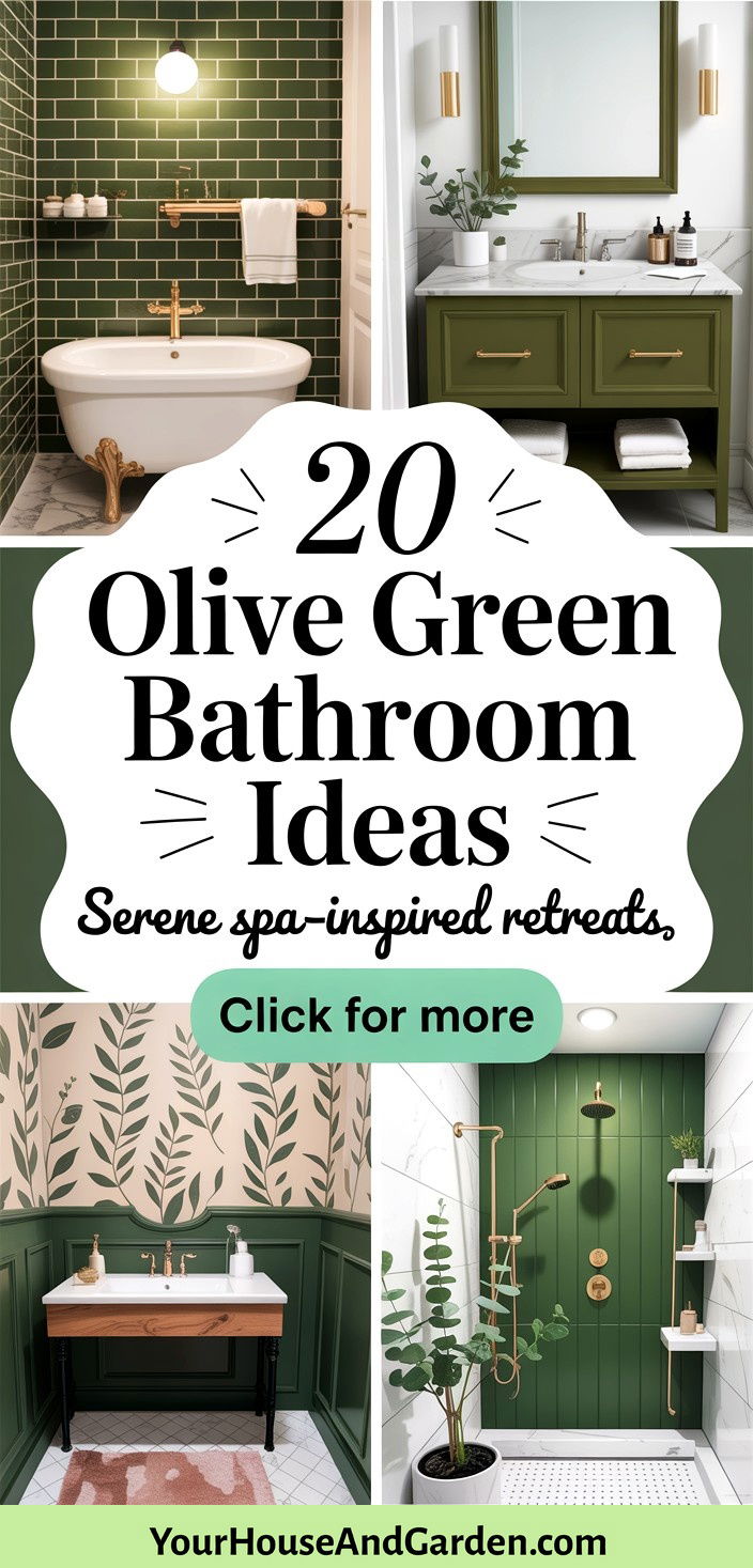 20 Olive Green Bathroom Ideas Serene Spa-Inspired Retreat Designs