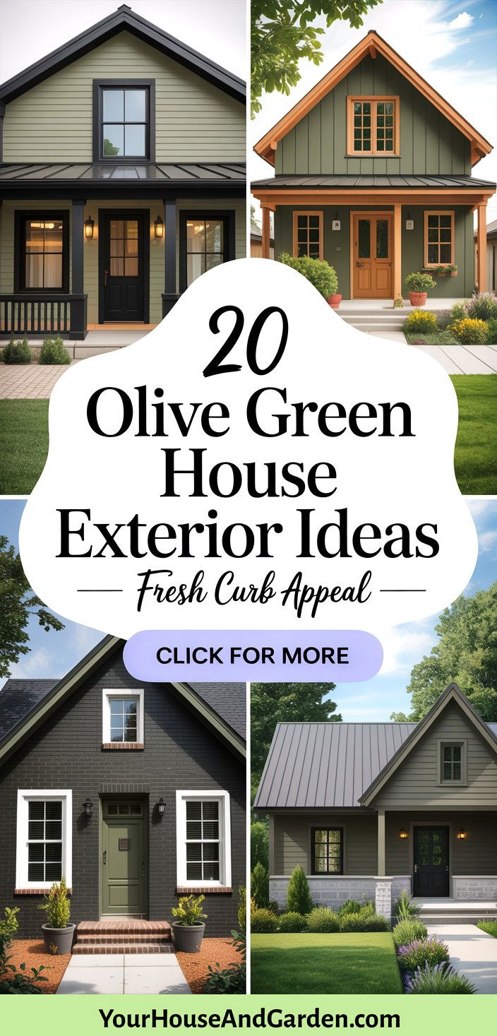 20 Olive Green House Exterior Ideas Fresh and Natural