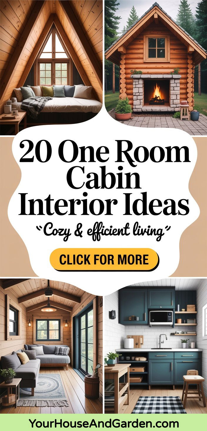 20 One Room Cabin Interior Ideas Cozy and Efficient