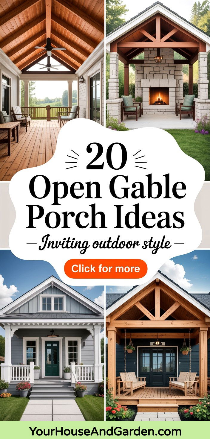 20 Open Gable Porch Ideas for Inviting Outdoor Spaces - 20 Open Gable Porch Ideas for Inviting Outdoor Spaces