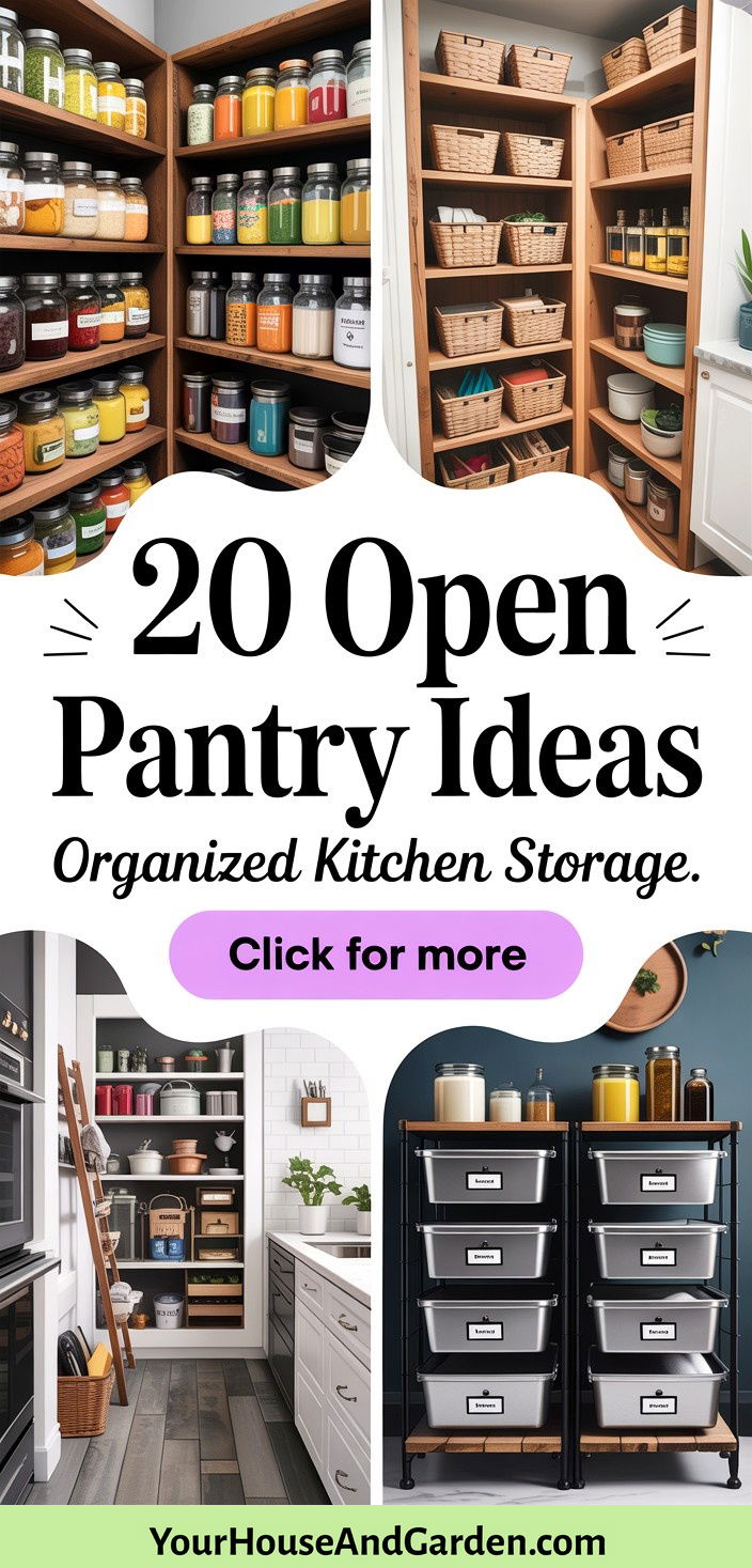 20 Open Pantry Ideas Organized and Accessible Kitchen Storage