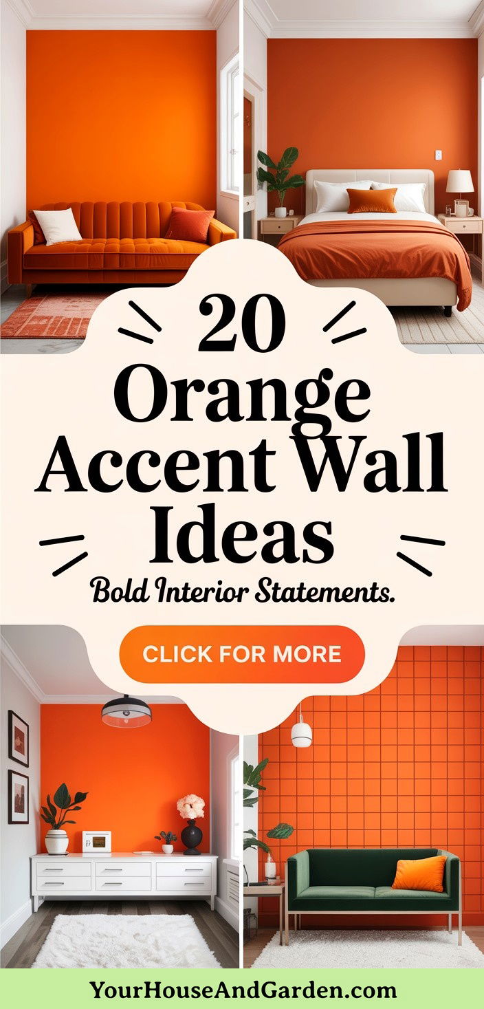 20 Orange Accent Wall Ideas for Bold Interior Statements - 20 Orange Accent Wall Ideas for Bold Interior Statements