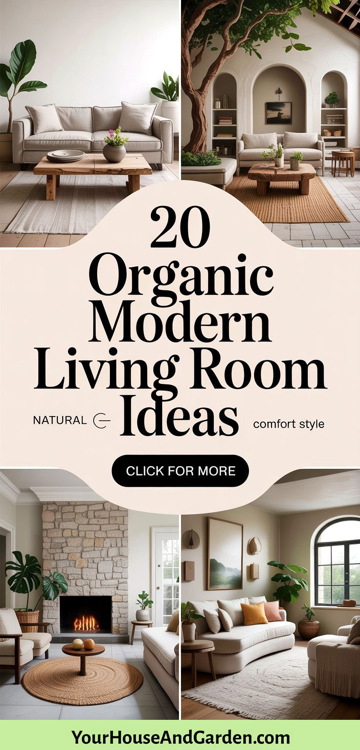20 Organic Modern Living Room Designs for Natural Comfort and Style - 20 Organic Modern Living Room Designs for Natural Comfort & Style