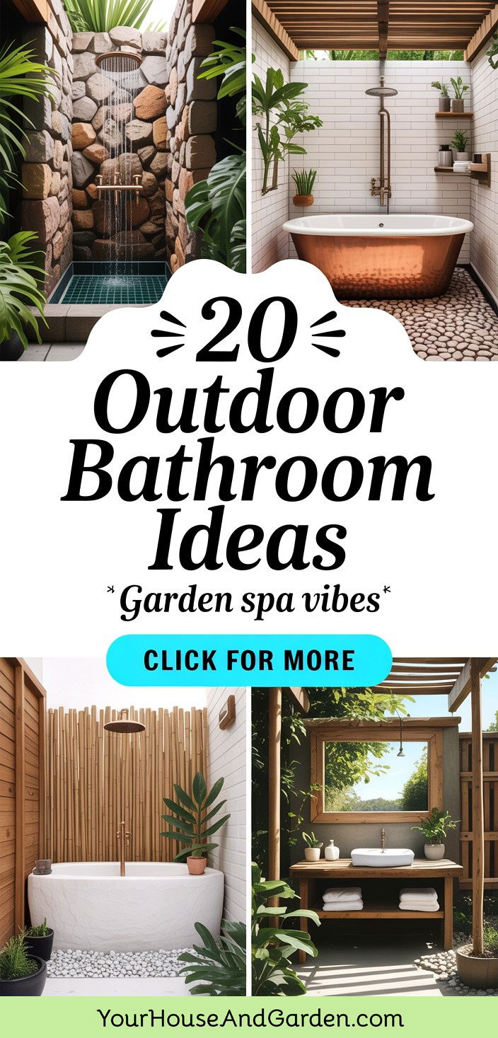 20 Outdoor Bathroom Ideas for a Serene Garden Retreat - 20 Outdoor Bathroom Ideas for a Serene Garden Retreat
