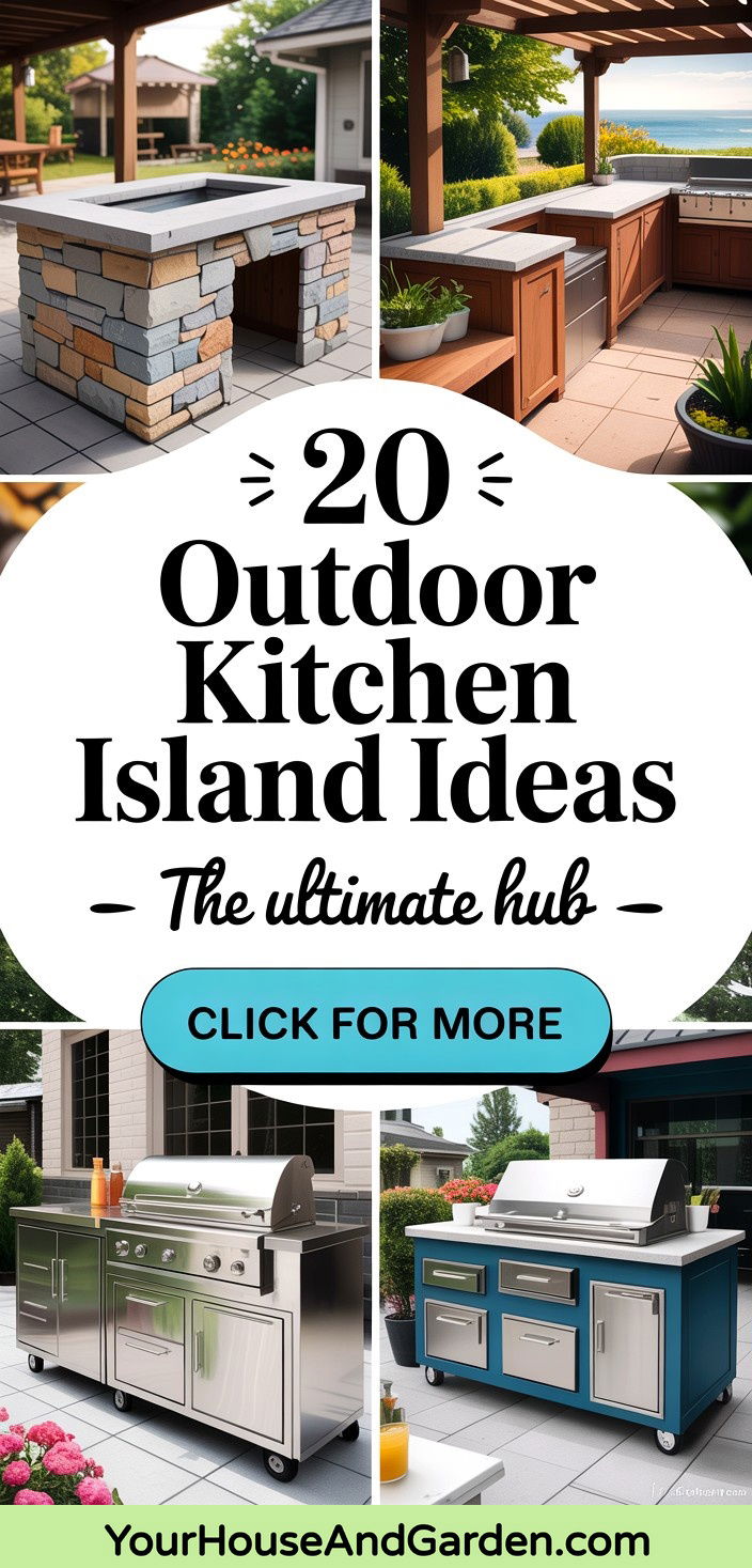 20 Outdoor Kitchen Island Ideas Stylish and Functional