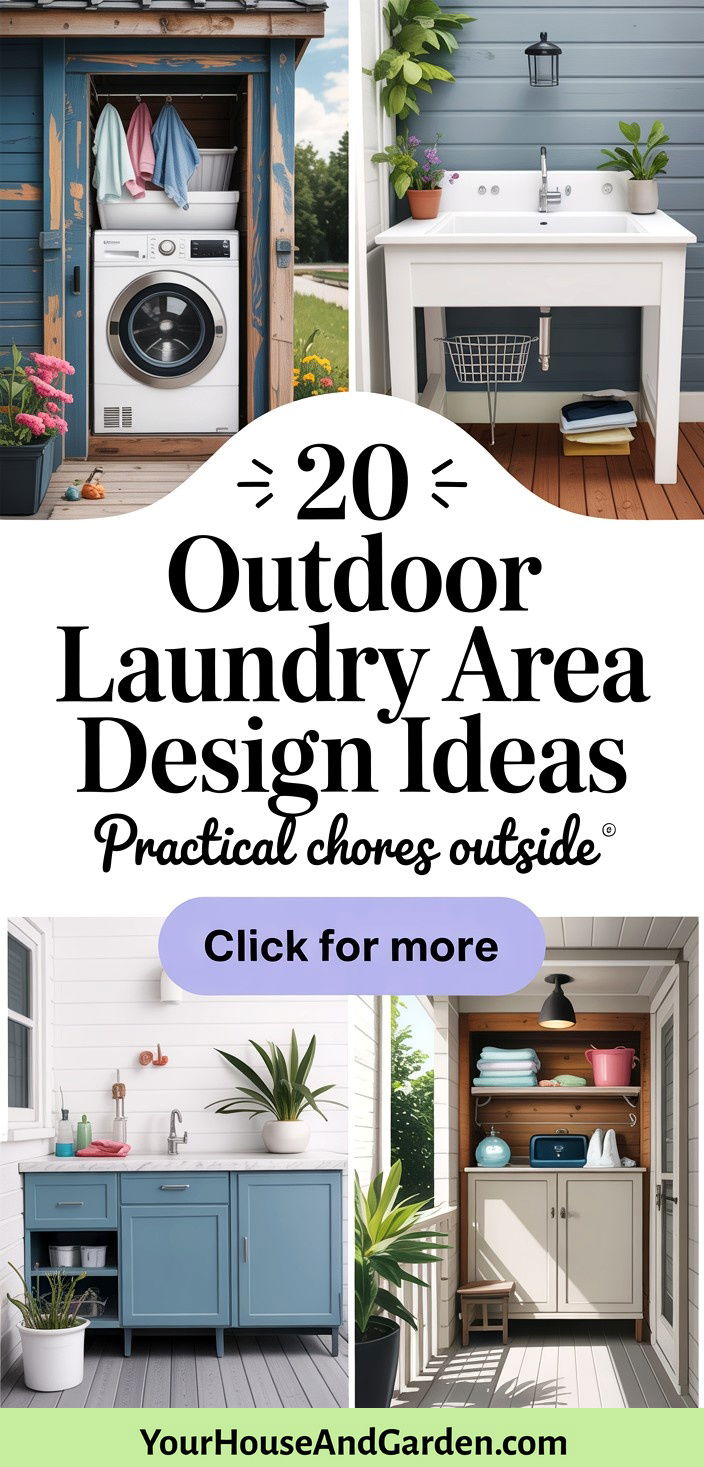 20 Outdoor Laundry Area Design Ideas for Functional Homes - 20 Outdoor Laundry Area Design Ideas for Functional Homes