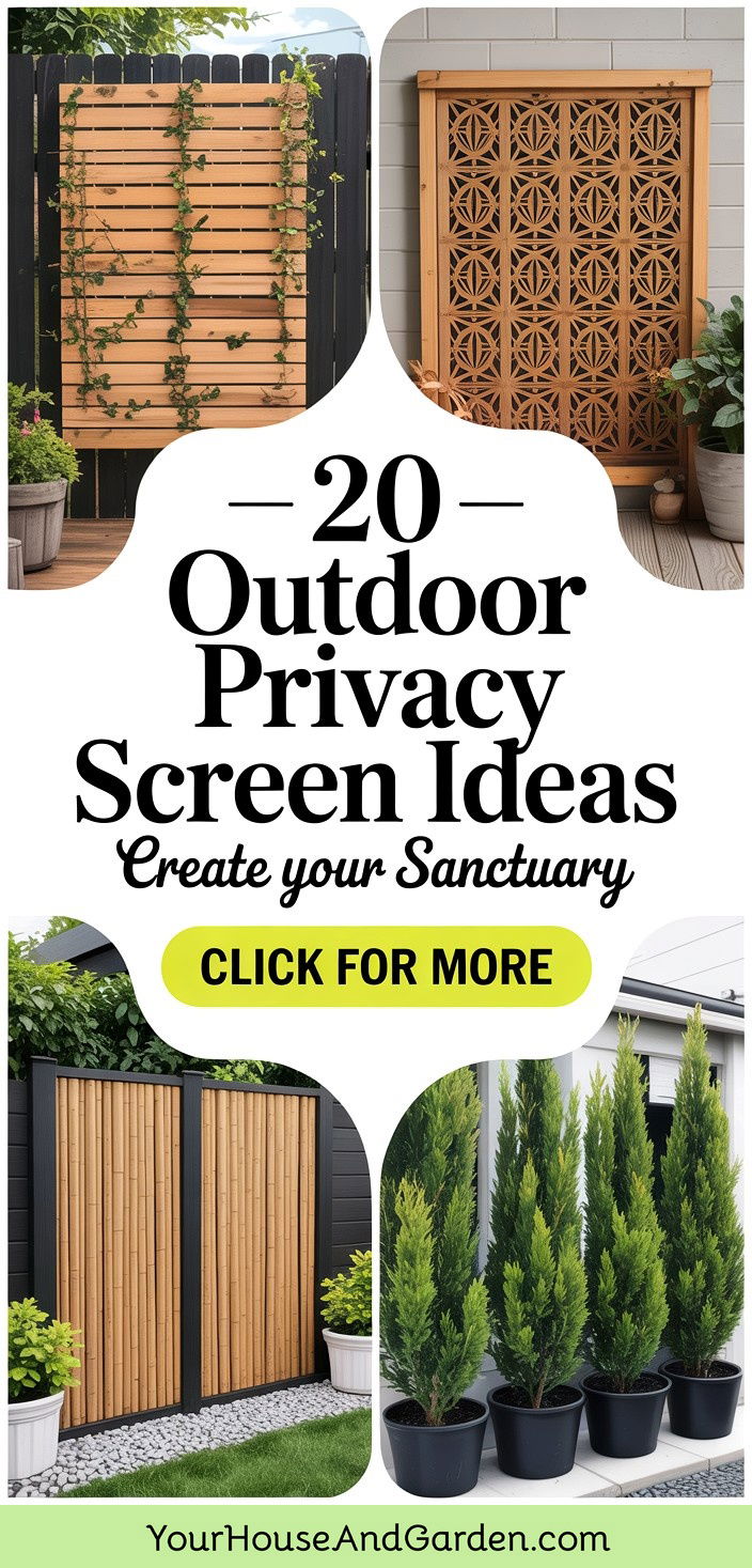 20 Outdoor Privacy Screen Ideas Create Secluded Spaces for Relaxation
