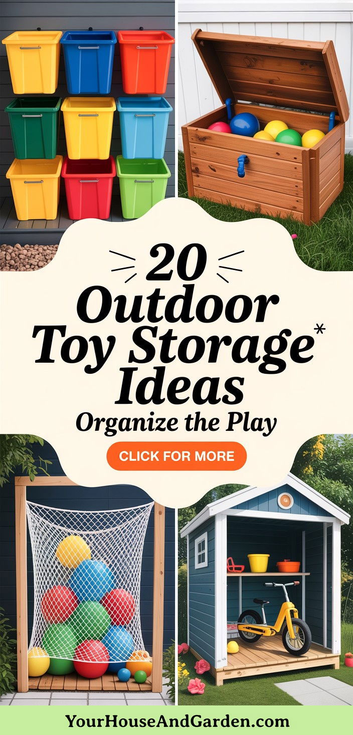 20 Outdoor Toy Storage Ideas Organize Your Yard Play Space